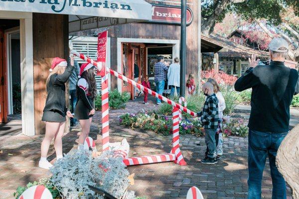 We decorated the Candy Cane chute for a Christmas event.