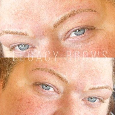 All natural brow with the Legacy Brow by Melissa Kay technique