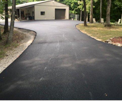 Freshly  paved driveway at affordable pricing