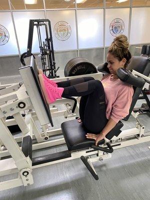 Different variation of a glute focused leg press