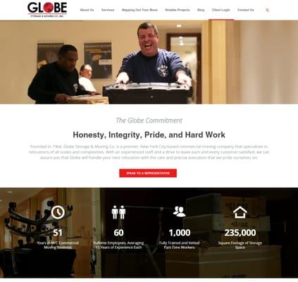 Globe Moving Web Design