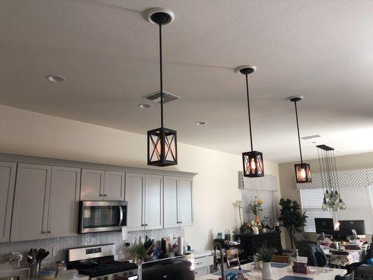 Pendants installed, nice job!