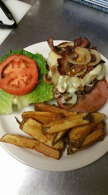 Our famous lumberjack burger