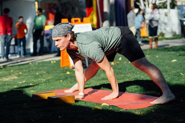 Enjoy our mind/body fitness area with classes throughout the day at the #cavegfoodfest