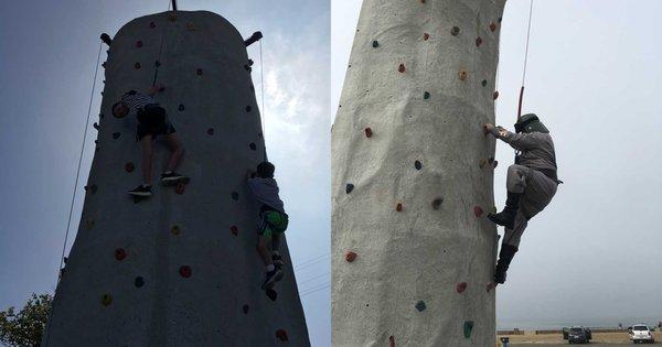 Kids and Adults alike refuse to get down from the wall - they LOVE it