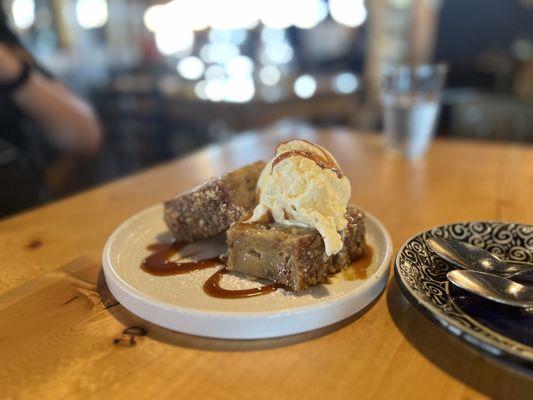 Bread pudding dessert