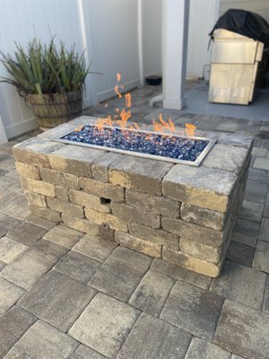 We build all sorts of fire pits. Natural gas, propane, or traditional wood burning.