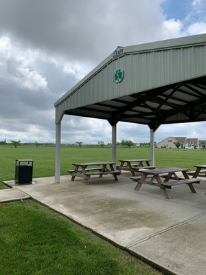 Pavilion with six tables