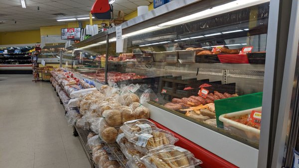 Great selection of meats and breads.