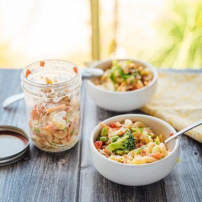 Veggie Protein Packed macaroni salad