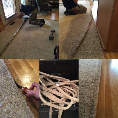 With our 30 years of carpet installation experience, our skilled technicians can re stretch carpet and make it look like new.