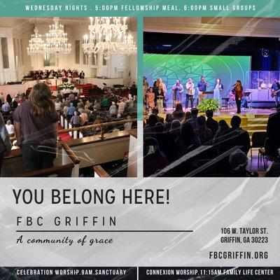 You belong here at FBC Griffin!