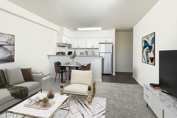 Open Kitchen and Dining Area