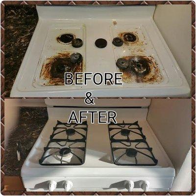 Stove top cleaning