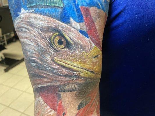 American eagle tattoo by Rico Sandoval