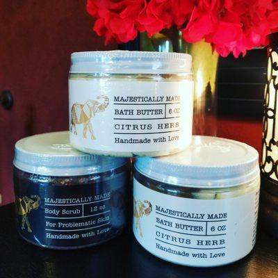 Amazing body butter and scrub locally made!