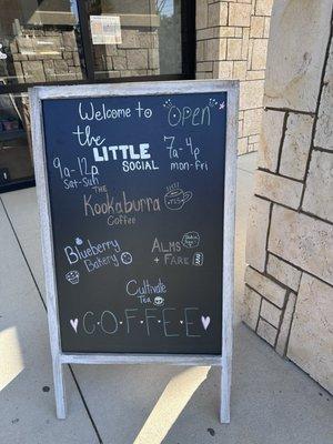 Yummy coffee bar inside serving Kookaburra coffee, pastries and paninis! So yummy!