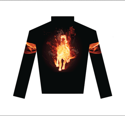 Our racing silks logo is a symbol of our burning passion for horses.