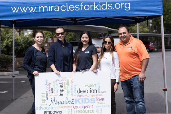 The Miracles for Kids Team at the 2018 Spring Basket of Miracles Program