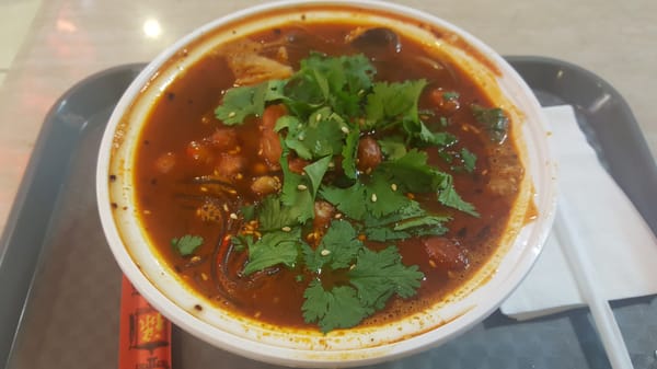 Hot and sour beef noodle soup