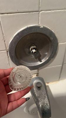 Shower handle came off