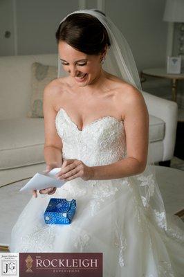 NJ Bride opening gift.