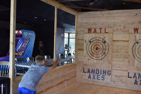 Anyone over the age of 13 can throw at Landing Axes