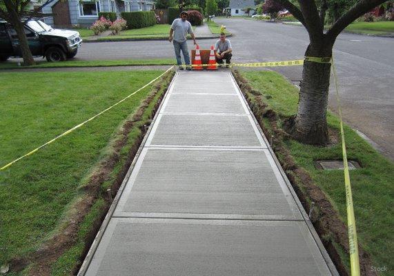 Concrete driveways, garage and basement floors, sidewalks, patios,  RV and trash pads.