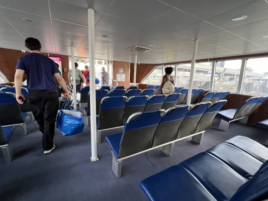 Inside the ferry