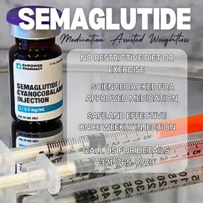 Now offering Semaglutide for Weight Loss. Book your free consultation today. Call us at 321-765-7779.