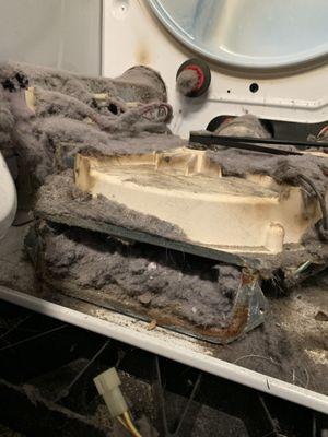 Dryer fire.. almost.