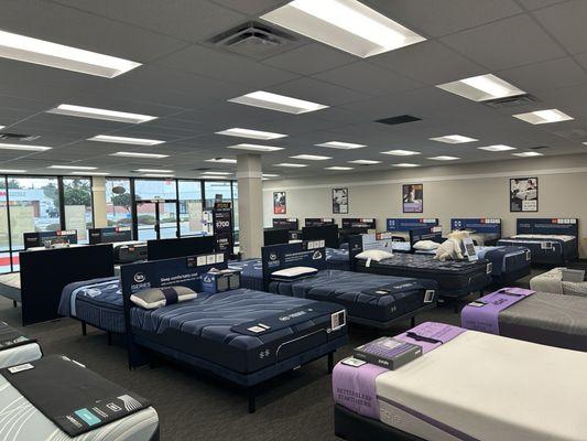 Great selection of name brand mattresses.