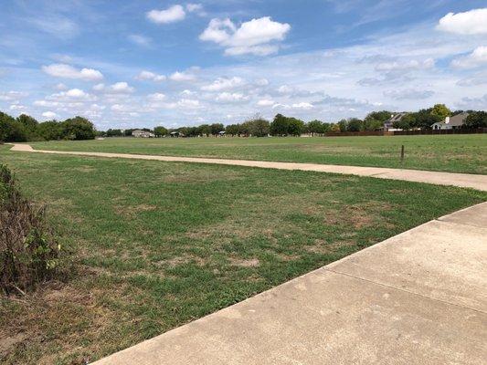 Lots of green space by the Gilleland Creek