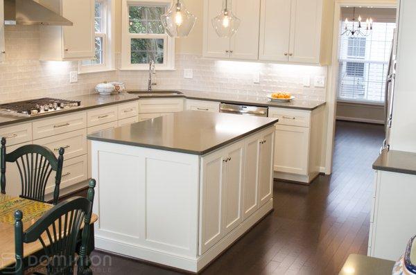 Silestone Altair Polished countertops give a nice contrast to white cabinet!