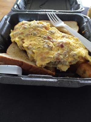 Meat Lover's Omelette. Bomb prices, dude.