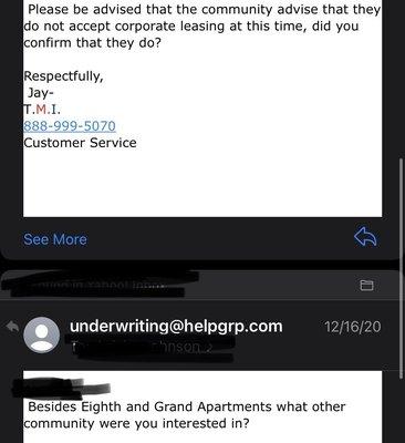"Jay" calls/emails this claimed suddenly within an hour 2 of the 3 options you gave suddenly don't take corporate leasing huh