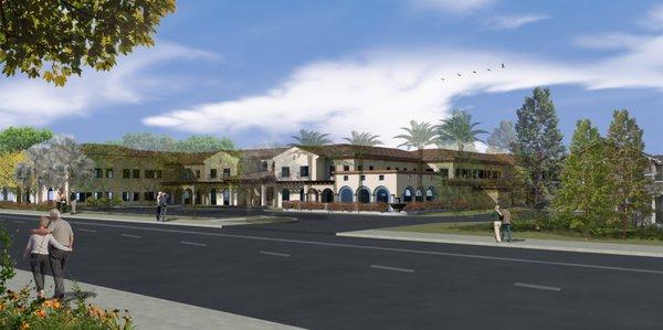 Rendering of Cadence at Rancho Cucamonga's northwest view.