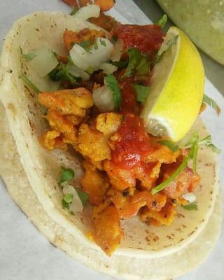 Our delicious Pollo tacos!