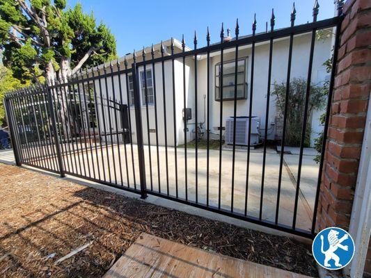 Black Vertical Iron Fencing with spikes