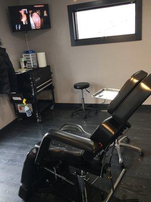 Check out the cleanest most up to date tattoo studio in the area.