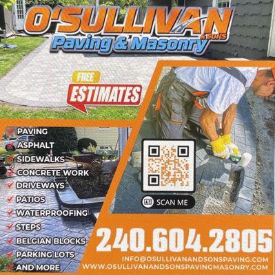 O’Sullivans & sons paving & masonry