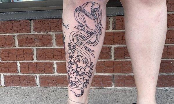 Fresh Snake tattoo by Cam from 6/29/20