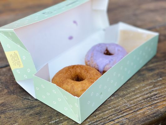 Honey Glazed (Left), Cream Cheese and Blueberry (Right) (CC&B only available on Wednesdays!)