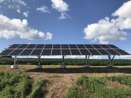 Ground mounted solar array - Ethos Green Power