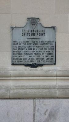 Four Farthing or Town Point Historical Marker