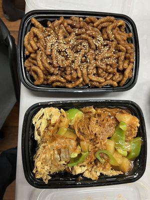 Sesame Chicken & Sweet and Sour Fish