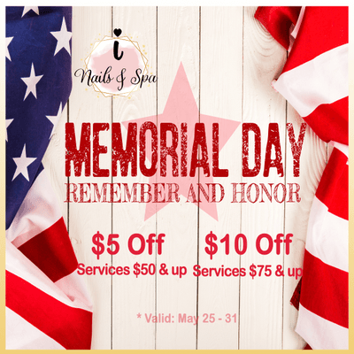 Memorial Day Offer