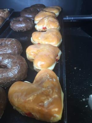 Heart jelly filled donuts!