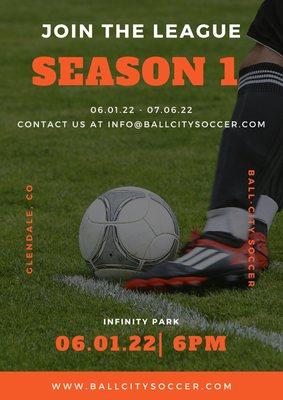 Co-Ed League season one. Register your team today! Winner team gets a free pass for next season!