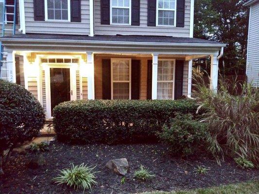 Sandy needed her hedges trimmed back, and added on a gutter cleaning while we were there. 
We do it all!